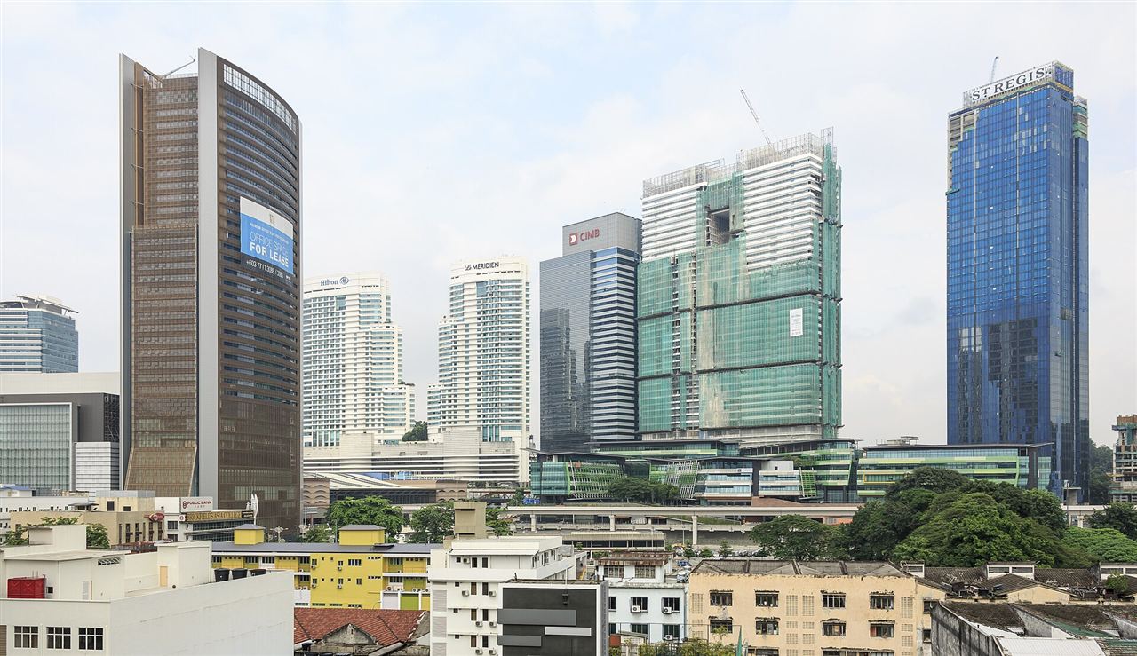 Kuala Lumpur skyline in Malaysia