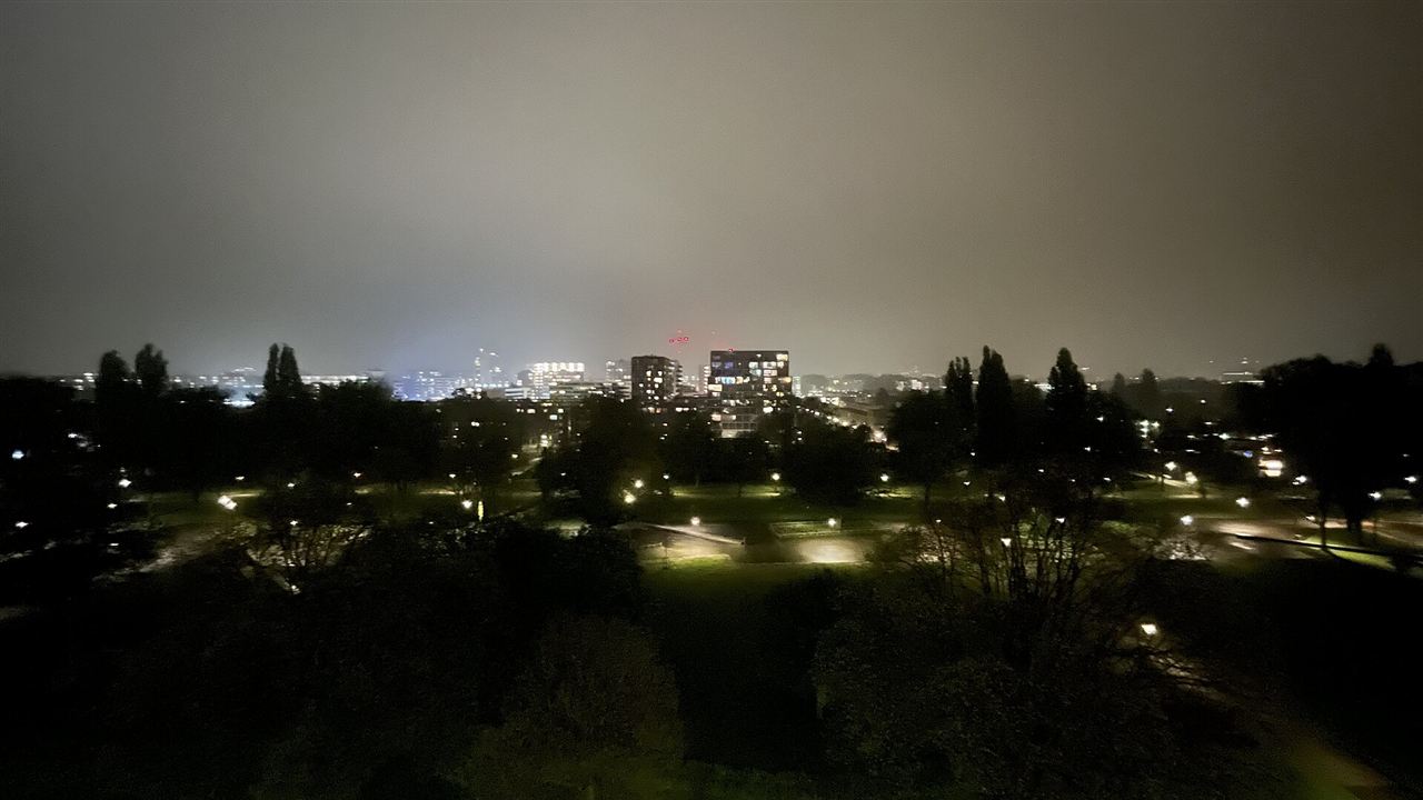 Amsterdam skyline at night in the Netherlands