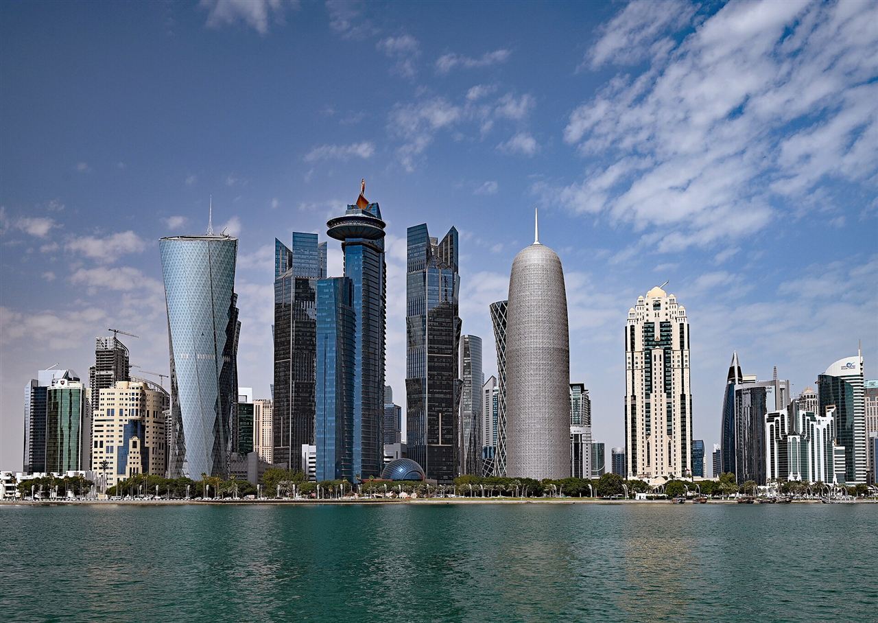 Doha West Bay skyline in Qatar