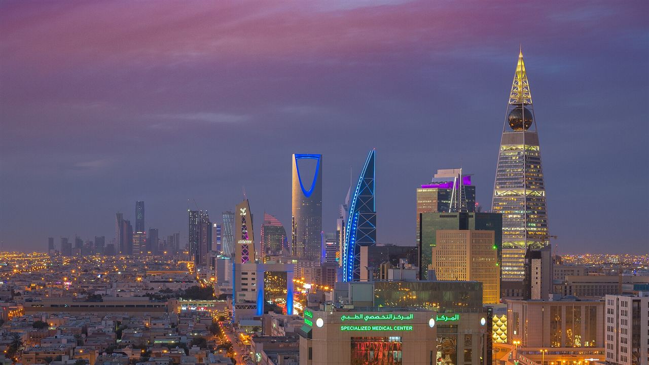 Riyadh skyline in Saudi Arabia