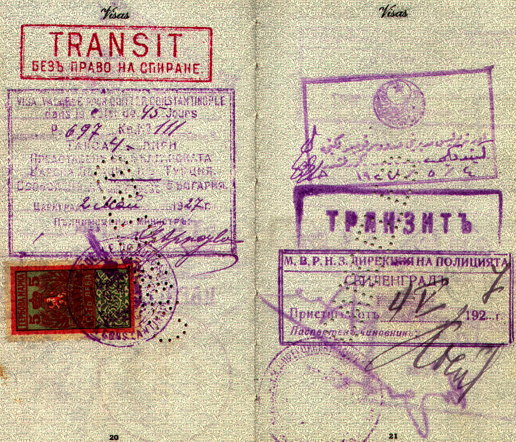 Passport document used for identity verification