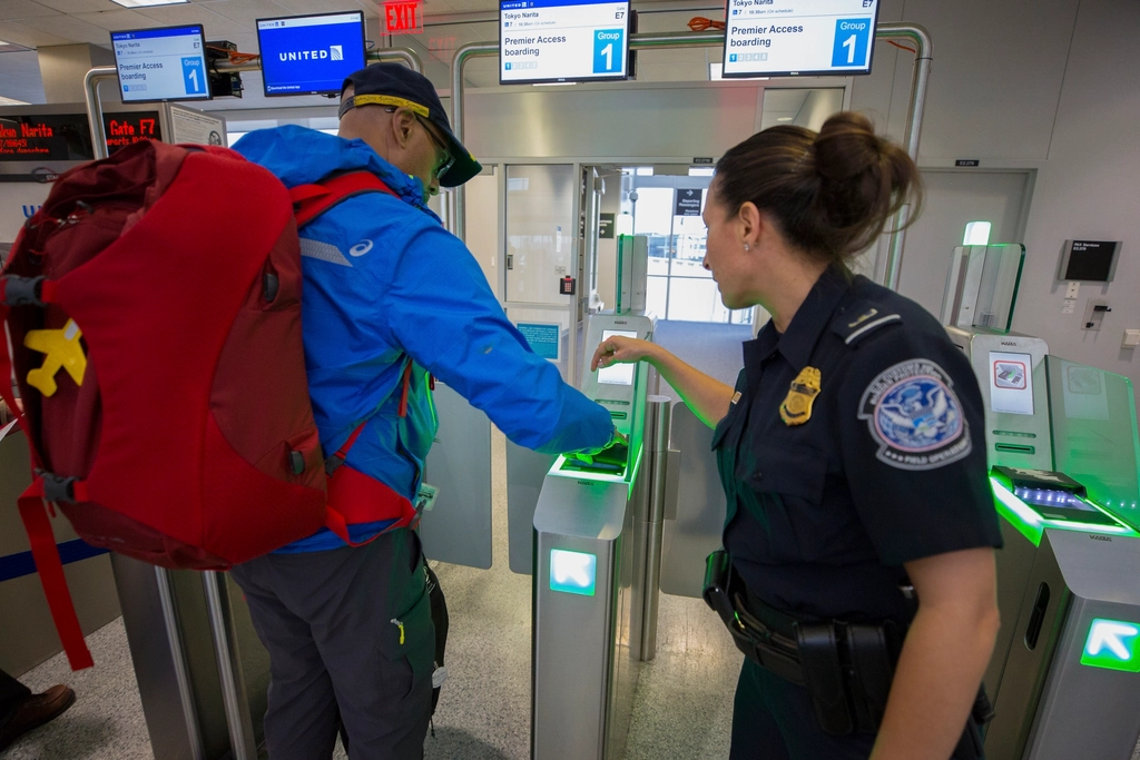 Biometric facial recognition scan used for identity verification