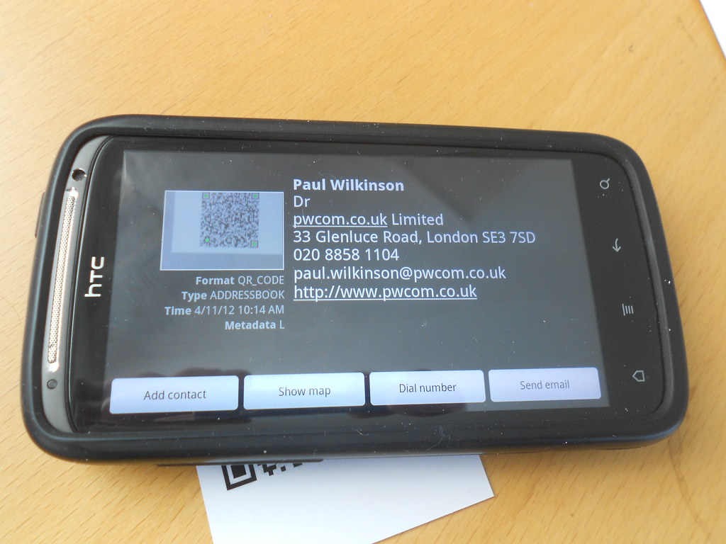 QR code being scanned with a phone