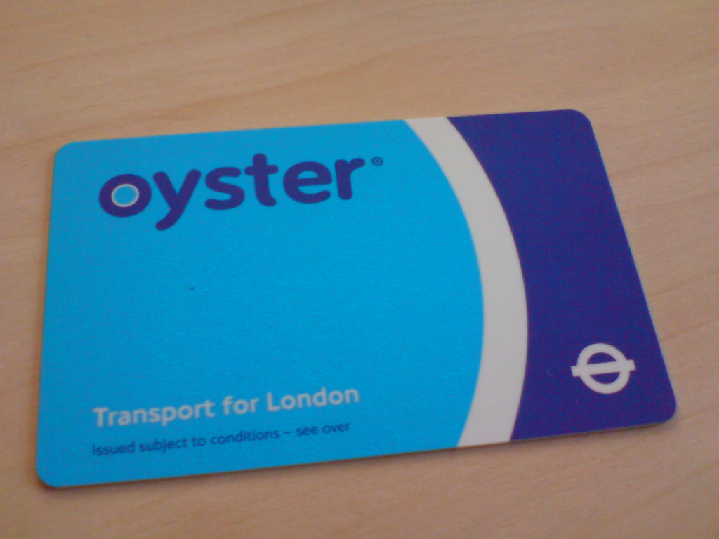 Contactless payment card tapped on a transit reader
